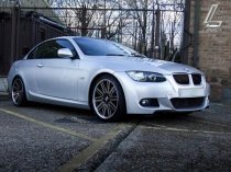 NEW 19 INCH LENSO OP7 ALLOY WHEELS IN GLOSS BLACK WITH POLISHED FACE AND DEEPER CONCAVE 9.5" REARS 5x120