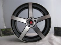 NEW 20" AXE EX18 ALLOY WHEELS IN GLOSS BLACK WITH POLISHED FACE DEEP CONCAVE 10.5" REAR