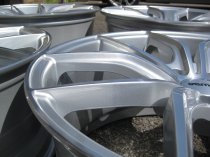 NEW 19 INCH OEMS FS17 ALLOY WHEELS IN SILVER WITH POLISHED FACE AND DEEPER CONCAVE 9.5" REAR 5x112