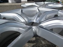NEW 19 INCH OEMS FS17 ALLOY WHEELS IN SILVER WITH POLISHED FACE AND DEEPER CONCAVE 9.5" REAR 5x112