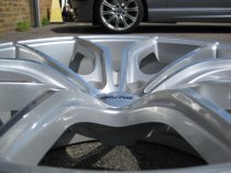 NEW 19 INCH OEMS FS17 ALLOY WHEELS IN SILVER WITH POLISHED FACE AND DEEPER CONCAVE 9.5" REAR 5x112