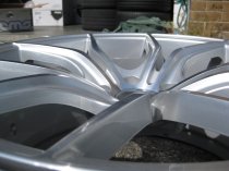 NEW 19 INCH OEMS FS17 ALLOY WHEELS IN SILVER WITH POLISHED FACE AND DEEPER CONCAVE 9.5" REAR 5x112
