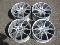 NEW 19 INCH OEMS FS17 ALLOY WHEELS IN SILVER WITH POLISHED FACE AND DEEPER CONCAVE 9.5" REAR 5x112