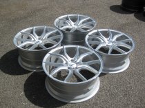 NEW 19" OEMS FS17 CONCAVED ALLOY WHEELS IN SILVER WITH POLISHED FACE, WIDER 9.5" REAR