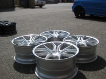 NEW 19" OEMS FS17 CONCAVED ALLOY WHEELS IN SILVER WITH POLISHED FACE, WIDER 9.5" REAR