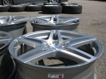 NEW 20 INCH ISPIRI ISR12 ALLOY WHEELS IN PURE SILVER BRUSHED WITH DEEPER CONCAVE 10" REARS 5x112