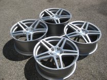 NEW 20 INCH ISPIRI ISR12 ALLOY WHEELS IN PURE SILVER BRUSHED WITH DEEPER CONCAVE 10" REARS 5x112