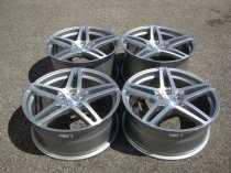 NEW 20 INCH ISPIRI ISR12 ALLOY WHEELS IN PURE SILVER BRUSHED WITH DEEPER CONCAVE 10" REARS 5x112