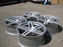 NEW 20 INCH ISPIRI ISR12 ALLOY WHEELS IN PURE SILVER BRUSHED WITH DEEPER CONCAVE 10" REARS 5x112