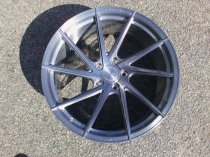 NEW 20 INCH ISPIRI FFR1D DIRECTIONAL ALLOY WHEELS IN FULL BRUSHED CARBON TITANIUM, DEEPER CONCAVE 10.5" REARS 5x120