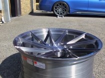 NEW 20 INCH ISPIRI FFR1D DIRECTIONAL ALLOY WHEELS IN FULL BRUSHED CARBON TITANIUM, DEEPER CONCAVE 10.5" REARS 5x120