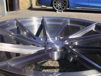 NEW 20 INCH ISPIRI FFR1D DIRECTIONAL ALLOY WHEELS IN FULL BRUSHED CARBON TITANIUM, DEEPER CONCAVE 10.5" REARS 5x120