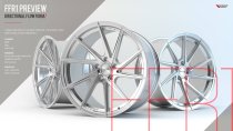 NEW 20 INCH ISPIRI FFR1D DIRECTIONAL ALLOY WHEELS IN PURE SILVER BRUSHED WITH DEEP CONCAVE 10.5" REARS 5x112