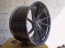 NEW 20" ISPIRI FFR1D MULTI-SPOKE DIRECTIONAL ALLOY WHEELS IN FULL BRUSHED CARBON TITANIUM, DEEPER 10" OR 10.5" ALL ROUND
