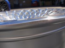 NEW 18 INCH WATERCOOOLED INDUSTRIES WCI MT10 ALLOY WHEELS IN SILVER WITH POLISHED FACE, EXTREME CONCAVE 9.5" REARS 5x100