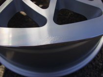 NEW 18 INCH WATERCOOOLED INDUSTRIES WCI MT10 ALLOY WHEELS IN SILVER WITH POLISHED FACE, EXTREME CONCAVE 9.5" REARS 5x100