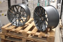 NEW 19 INCH CALIBRE CC-M Y SPOKE ALLOY WHEELS IN SATIN GUNMETAL WITH DEEPER CONCAVE 10" REAR 5x112