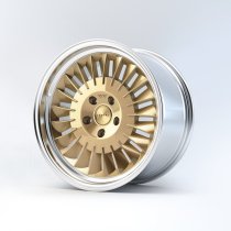 NEW 18" ISPIRI CSR1D DIRECTIONAL ALLOY WHEELS IN GOLD WITH POLISHED DISH, DEEPER 9.5" ALL ROUND