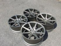 NEW 19 INCH ISPIRI ISR8 ALLOY WHEELS IN MATT CARBON BRONZE WITH DEEPER CONCAVE 9.5" REAR OPTION 5x112
