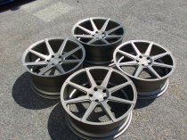 NEW 19 INCH ISPIRI ISR8 ALLOY WHEELS IN MATT CARBON BRONZE WITH DEEPER CONCAVE 9.5" REAR OPTION 5x112
