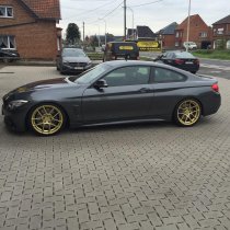 NEW 19 INCH ISPIRI ISR6 ALLOY WHEELS IN MATT CARBON GOLD, DEEPER CONCAVE 9.5" ALL ROUND 5x112