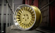 NEW 19 INCH ISPIRI CSR1D ALLOY WHEELS IN VINTAGE GOLD WITH POLISHED LIP, DEEPER 10" ALL ROUND 5x112