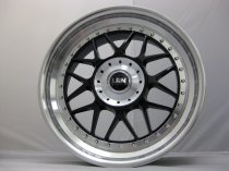 NEW 18 INCH LRN BLITZ ALLOY WHEELS IN GLOSS BLACK WITH POLISHED STEPPED DISH, DEEPER 9″ REAR 5x120