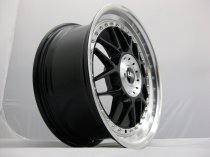 NEW 18" LRN BLITZ ALLOY WHEELS IN BLACK WITH POLISHED STEPPED DISH, DEEPER 9" REAR