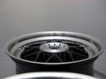 NEW 18 INCH LRN BLITZ ALLOY WHEELS IN GLOSS BLACK WITH POLISHED STEPPED DISH, DEEPER 9" REAR 5x120