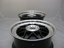 NEW 18 INCH LRN BLITZ ALLOY WHEELS IN GLOSS BLACK WITH POLISHED STEPPED DISH, DEEPER 9" REAR 5x120