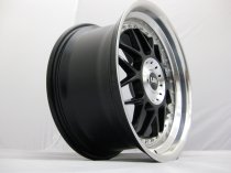 NEW 18" LRN BLITZ ALLOY WHEELS IN BLACK WITH POLISHED STEPPED DISH, DEEPER 9" REAR