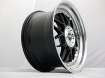 NEW 18 INCH LRN BLITZ ALLOY WHEELS IN GLOSS BLACK WITH POLISHED STEPPED DISH, DEEPER 9" REAR 5x120