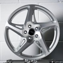 NEW 19" RIVER R-4 ALLOY WHEELS IN MATT SILVER WITH MATT POLISHED FACE et45