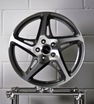 NEW 19 INCH RIVER RVR R4 ALLOY WHEELS IN GUNMETAL WITH POLISHED FACE 5x112