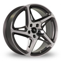 NEW 19" RIVER R-4 ALLOY WHEELS IN GUNMETAL WITH POLISHED FACE et45