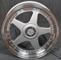 NEW 18" DARE DR F5 ALLOY WHEELS IN SILVER WITH POLISHED DISH, WIDER 9.5" REAR OPTION