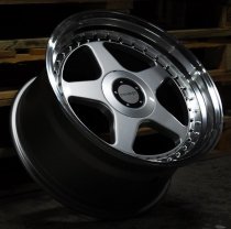 NEW 18" DARE DR F5 ALLOY WHEELS IN SILVER WITH POLISHED DISH, WIDER 9.5" REAR OPTION