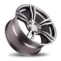 NEW 19" AVANT GARDE M355 ALLOY WHEELS IN GUNMETAL WITH POLISHED FACE AND DEEPER CONCAVE 10" REAR