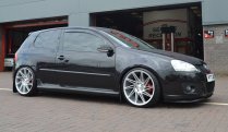 NEW 19" VEEMANN V-FS26 DIRECTIONAL ALLOY WHEELS IN SILVER POL WITH WIDER 9.5" REARS et42/40