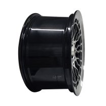 NEW 18 INCH RADI8 R8 A10 ALLOY WHEELS IN GLOSS BLACK WITH POLISHED FACE AND DEEPER CONCAVE 9.5" REARS 5x112