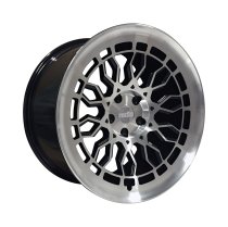 NEW 18" RADI8 R8A10 ALLOY WHEELS IN GLOSS BLACK WITH POLISHED FACE AND WIDER 9.5" REARS