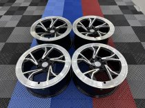 NEW 19 INCH RADI8 R8C5 ALLOY WHEELS IN GLOSS BLACK WITH MACHINED FACE AND DEEPER CONCAVE 10" REAR OPTION 5x112