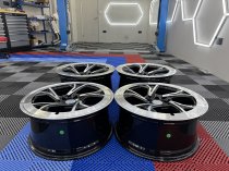 NEW 19 INCH RADI8 R8C5 ALLOY WHEELS IN GLOSS BLACK WITH MACHINED FACE AND DEEPER CONCAVE 10" REAR OPTION 5x112