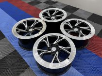 NEW 19 INCH RADI8 R8C5 ALLOY WHEELS IN GLOSS BLACK WITH MACHINED FACE AND DEEPER CONCAVE 10" REAR OPTION 5x112