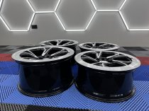 NEW 19 INCH RADI8 R8C5 ALLOY WHEELS IN GLOSS BLACK WITH MACHINED FACE AND DEEPER CONCAVE 10" REAR OPTION 5x112
