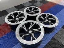 NEW 19 INCH RADI8 R8C5 ALLOY WHEELS IN GLOSS BLACK WITH MACHINED FACE AND DEEPER CONCAVE 10" REAR OPTION 5x112