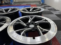 NEW 19 INCH RADI8 R8C5 ALLOY WHEELS IN GLOSS BLACK WITH MACHINED FACE AND DEEPER CONCAVE 10" REAR OPTION 5x112