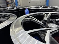 NEW 19 INCH RADI8 R8C5 ALLOY WHEELS IN GLOSS BLACK WITH MACHINED FACE AND DEEPER CONCAVE 10" REAR OPTION 5x112