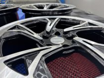 NEW 19 INCH RADI8 R8C5 ALLOY WHEELS IN GLOSS BLACK WITH MACHINED FACE AND DEEPER CONCAVE 10" REAR OPTION 5x112