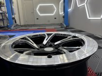 NEW 19 INCH RADI8 R8C5 ALLOY WHEELS IN GLOSS BLACK WITH MACHINED FACE AND DEEPER CONCAVE 10" REAR OPTION 5x112